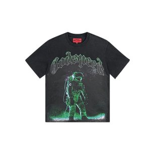 Godspeed Astronaut T Shirt – Black Space Graphic Y2K Streetwear Tee