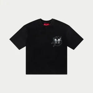 Godspeed T Shirt Skull Butterfly Graphic Black