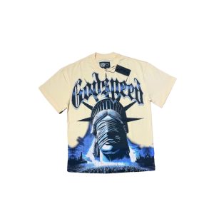 Godspeed Statue Graphic T-Shirt Beige
