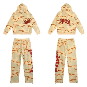 Godspeed Sweatsuit Desert Camo Zip Up Hoodie and Sweatpants Set