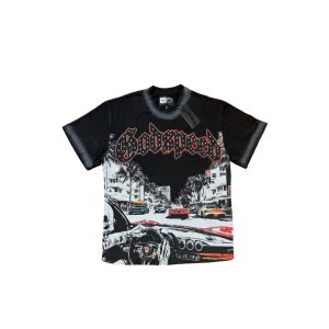 Godspeed Racing Vintage Cropped T-Shirt Washed Black