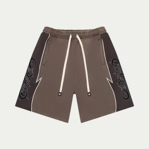 Godspeed Shorts Script Side Panel Brown