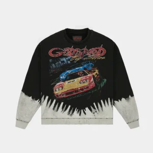 Godspeed Sweatshirt Racing Series Graphic Washed Black