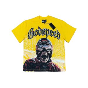 Godspeed Skull Rider Graphic T-Shirt Yellow