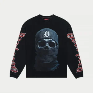 Godspeed Sweatshirt Skull Mask Graphic Black