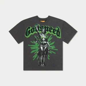 Godspeed T Shirt Chrome Statue Graphic Charcoal Grey