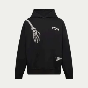 Godspeed Hoodie Skeleton Bone Graphic Pullover Black